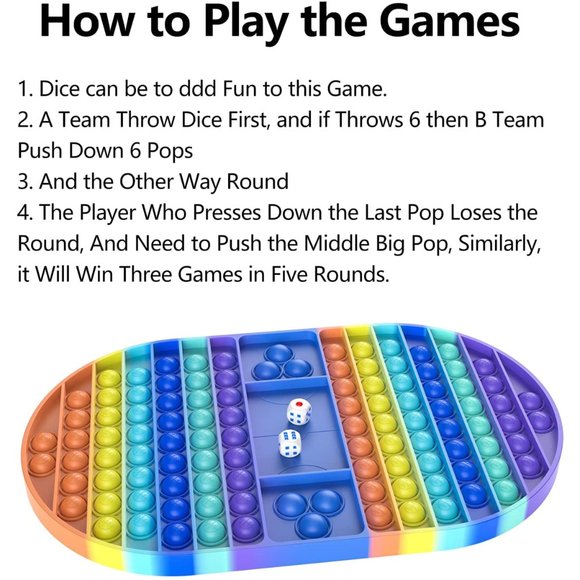 Big Pop Game Board With Dice Fidget Toy - Picture 5 of 8